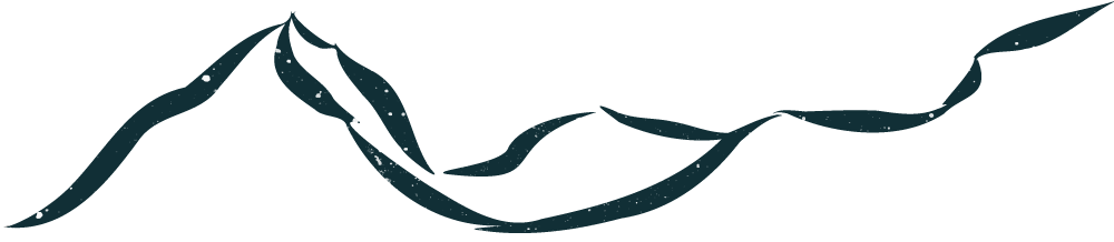 Dessin au trait de montagnes symbolisant les environs de Chamonix, illustration minimaliste signée Marianne Favier, graphiste, illustrateur en Haute Savoie.